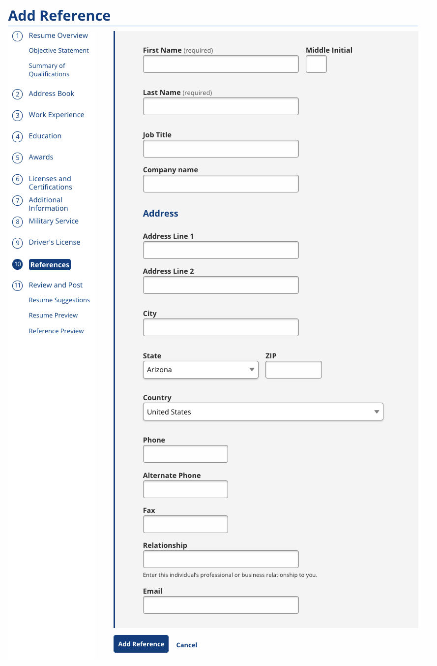 Add References Screenshot